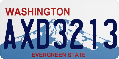 WA license plate AXD3213