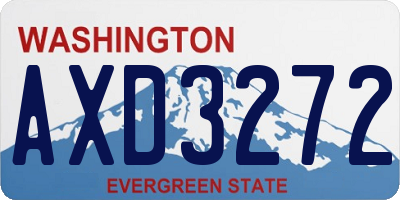 WA license plate AXD3272