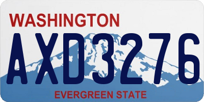 WA license plate AXD3276