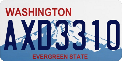 WA license plate AXD3310
