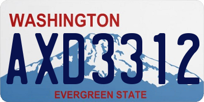 WA license plate AXD3312