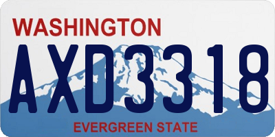 WA license plate AXD3318
