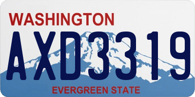 WA license plate AXD3319