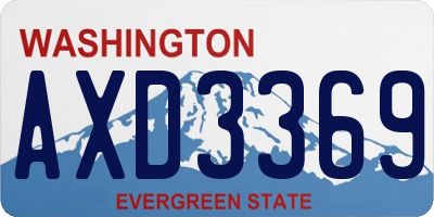 WA license plate AXD3369