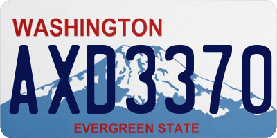 WA license plate AXD3370