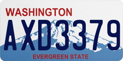 WA license plate AXD3379