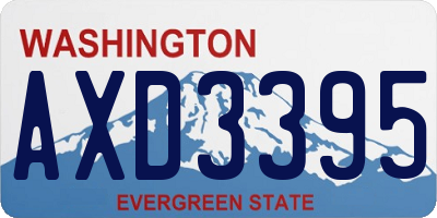 WA license plate AXD3395