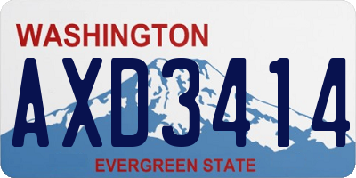 WA license plate AXD3414