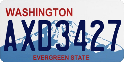 WA license plate AXD3427