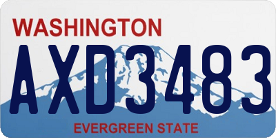 WA license plate AXD3483