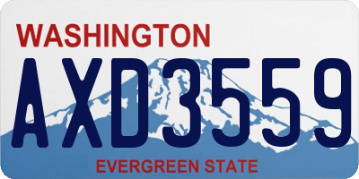 WA license plate AXD3559