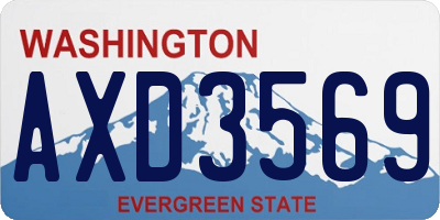 WA license plate AXD3569
