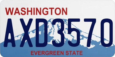 WA license plate AXD3570