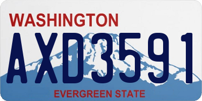 WA license plate AXD3591