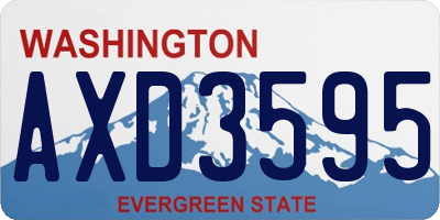 WA license plate AXD3595