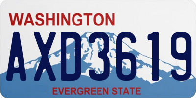 WA license plate AXD3619