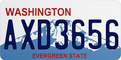 WA license plate AXD3656