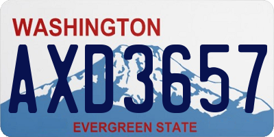 WA license plate AXD3657