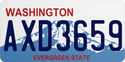 WA license plate AXD3659