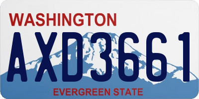 WA license plate AXD3661