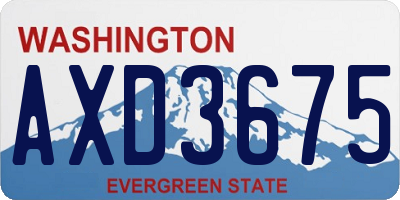 WA license plate AXD3675