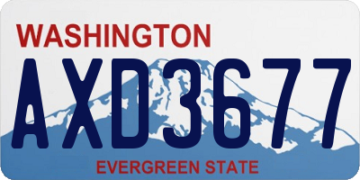 WA license plate AXD3677