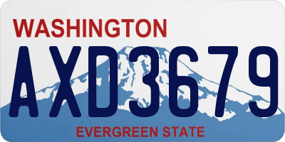 WA license plate AXD3679