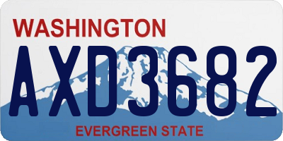 WA license plate AXD3682