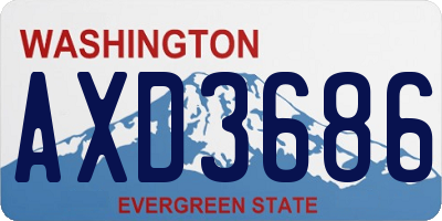 WA license plate AXD3686