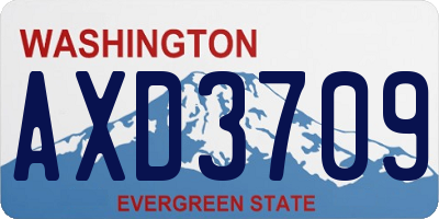 WA license plate AXD3709