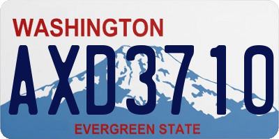 WA license plate AXD3710