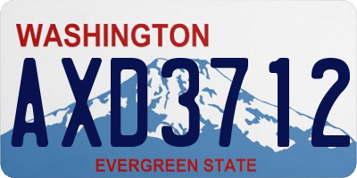 WA license plate AXD3712