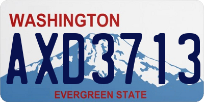 WA license plate AXD3713