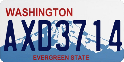 WA license plate AXD3714
