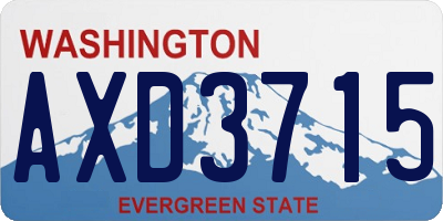 WA license plate AXD3715