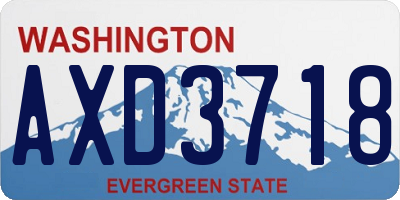 WA license plate AXD3718