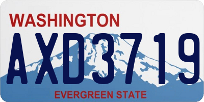 WA license plate AXD3719
