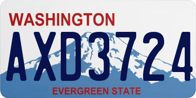 WA license plate AXD3724