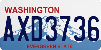 WA license plate AXD3736