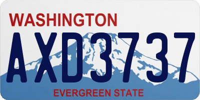 WA license plate AXD3737