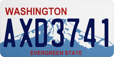 WA license plate AXD3741