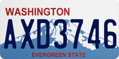 WA license plate AXD3746