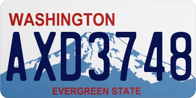 WA license plate AXD3748