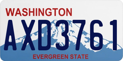 WA license plate AXD3761