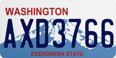 WA license plate AXD3766