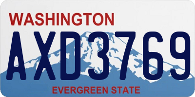 WA license plate AXD3769