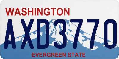 WA license plate AXD3770