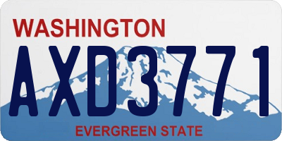 WA license plate AXD3771