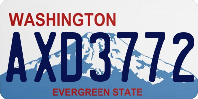 WA license plate AXD3772