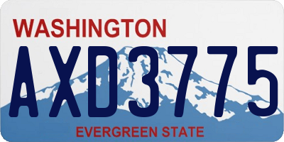 WA license plate AXD3775